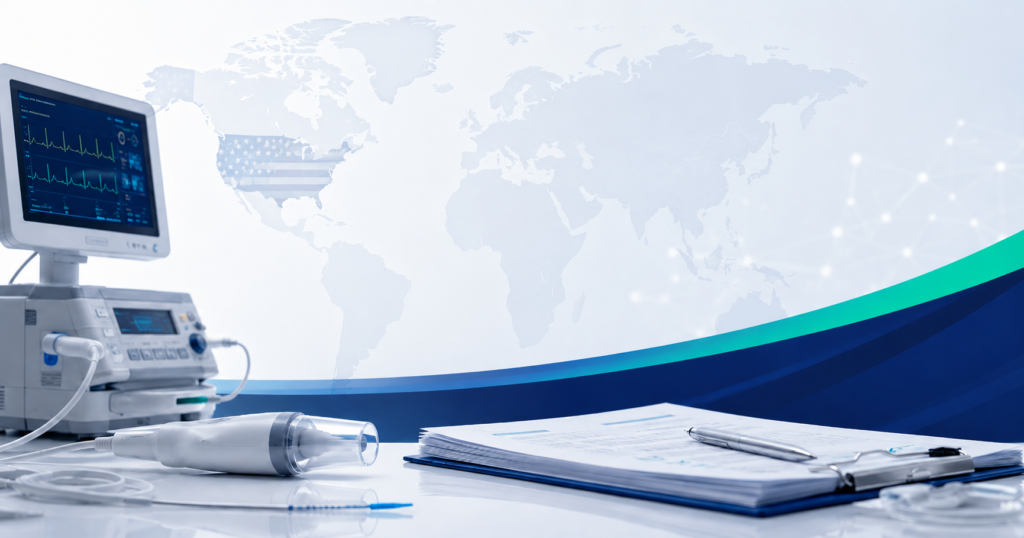 Medical device regulatory and technical consulting concept focused on the U.S. market